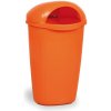 Vonkajší odpadkový kôš na stĺpik DINOVA, 50 l, oranžový