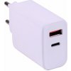 KOMA USB4 - Napájací adaptér 20 W, USB-A / USB-C pre Apple iPhone / iPad, rýchle nabíjanie, biely