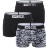 DIESEL - pánske boxerky 3PACK cotton stretch modern logo DIESEL black & white -XL (90-95 cm)