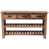 LAKŠMI Konzolový stôl Rami 130 × 76 × 35 z indického masívu palisander – only stain