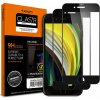Ochranné sklo Spigen Glass FC 2 Pack Black iPhone SE 2020/8/7 (AGL01315)