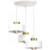 Luminex Luster na lanku MARTI 3xE27/15W/230V biela/zlatá LU9850 + záruka 3 roky zadarmo + záruka 3 roky zadarmo