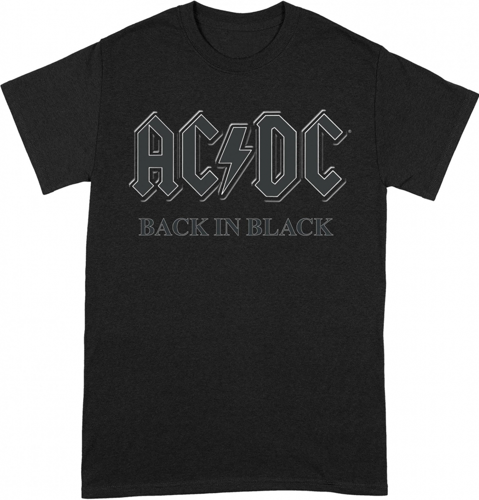 AC/DC tričko Back In čierne unisex BI107 čierno šedé