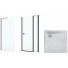 Súprava sprchové dvere Roca Capital AM4609016M, štvorcová sprchová vanička Roca Terran AP10338438401630, AM4409016M