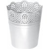 Prosperplast Kvetináč s čipkou LACE biely, pr. 16 cm