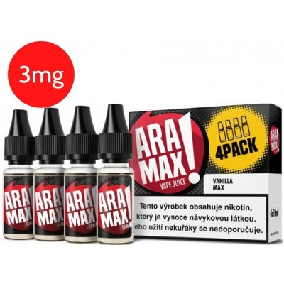 E-Liquid Aramax 4Pack Vanilla Max 4x10ml - 3 mg
