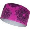 Športová elastická čelenka Runto, MANDALA ružová,čierna, UNI