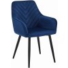 Textilomanie Jedálenské kreslo NANA VELVET, modré