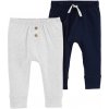 CARTER'S Tepláky Grey&Navy chlapec LBB 2ks 3m