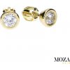 MOZA gold Náušnice MG2510 Farba kameňa: Biela, Farba Zlata: žlté Au
