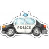 Pískacia koženková nášivka Policajné auto Velkost: PÍSKLE! XL