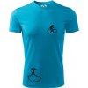Mapa ČR + kolo na prsu - Pánske tričko Fantasy športové - 2XL ( Svetlý tyrkys )