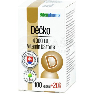 EDENPharma Déčko 4000 I.U. 120 kapsúl