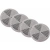 Okrúhle samolepiace odrazky bielej farby DOBPLAST 60 mm, sada 4ks reflektorov