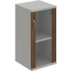 Policová skriňa Strong P, 40x76,8x40 cm, orech/sivá