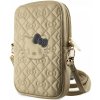 Hello Kitty PU Leather Quilted Pattern Head Logo Phone Bag gold, VADA