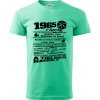 1965 v kocke - Klasické pánske tričko vyššej gramáže - 2XL ( Mätová )