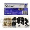 GEKO Samorezné skrutky a pružné matice pre karosérie, rôzne rozmery - 170ks G02923