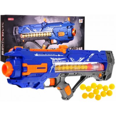 Ramiz Blaze Storm veľká automatická pištoľ + 12 guličiek modrá