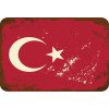 Ceduľa vlajka Turecko 30cm x 20cm Plechová tabuľa