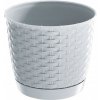 Prosperplast Kvetináč plast biely 14,5 x 14,5 x 12,7 cm
