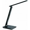 IMMAX LED stolní lampička Kingfisher/ Qi nabíjení/ 8,5W/ 400lm/ 12V/2,5A/ 3 barvy světla/ sklápěcí rameno/ černá