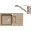 Alveus SET A167 Beige 55 SETA167 - Drez Granitový Niagara 70 - 780x435mm, vanička 348x350x160mm, 100x225x70mm + bateria Nina