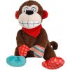 Kvalitná jemná plyšová hračka pre psy a šteniatka s pískatkom Nobby Opica o veľkosti 25cm