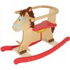 Drevený hojdací koník s operadlom