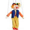 Drevená marioneta Klaun, 20 cm