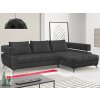 Rohová sedacia súprava Paris, antracitová látka, pravý roh