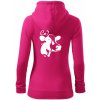 Zmätená krava - Mikina dámska trendy zipper s kapucňou - L ( Purpurová )