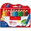 FABER-CASTELL Grippy so strúhadlom, 10 farieb