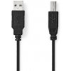 Nedis CCGL60100BK30 - USB 2.0 kabel | USB-A Zástrčka - USB-B Zástrčka | 3 m | Černá