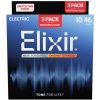 Elixir 16567 Nanoweb 10-46 struny pre Elektrickú gitaru 3Pack