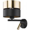 TK Lighting | LED Nástenná lampa HILTON 1xE27/15W/230V + LED/3W/230V mosadz/čierna | TK2579