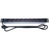 PremiumCord panel do 19'' 1U, 9x230V, 2m PDU-F10G09