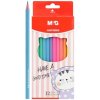 Pastelky šesťhranné M&G So Many Cats Pastel - sada 12 ks