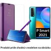 Otváracie Púzdro Luxria Clear View pre Huawei - Fialové pre Huawei: P Smart 2021 | Y7A