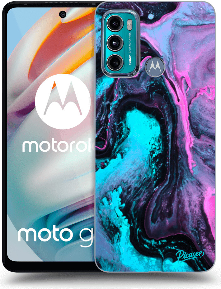 Púzdro Picasee silikónové Motorola Moto G60 - Lean 2 čierne