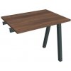 Hobis Pracovný stôl UNI A, k pozdĺ. reťazeniu, 80x75,5x60 cm, orech/čierna