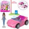 Mattel Mini Bábika Barbie BarbieLand + Farbu Meniaci Kabriolet s poštovou schránkou, ružový
