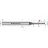 Karnasch 308012010003 | Tvrdokovová Micro-3D Mini-rádiusová fréza, VALUETOOL, guľové ostrie 1,0x0,50-3,0x4 mm, Z2