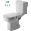 Duravit D-Code - stojace WC spodný odpad, nádržka a duroplastové sedadlo