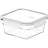 GLASSLOCK GLASSLOCK FANCY SKLENENÁ ŠTVORCOVÁ NÁDOBA 900ML BIELA