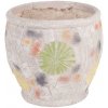 Dekorácia MagicHome, Kvetináč s mozaikou, svetlý, keramika, 27,5x27,5x25 cm
