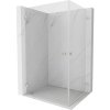 MEXEN/S - Lunar-B Duo sprchovací kút dvere krídlové 90 x 80, transparent, nikel kartáčovaný 832-090L-080P-97-00