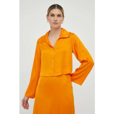 American Vintage dámska košela regular s klasickým golierom oranžová