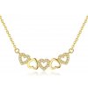 Linda's Jewelry Strieborný náhrdelník Päť Sŕdc Ag 925/1000 INH209 +Darčeková krabička zdarma