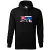 Slovenské hory - Mikina pánska Cape s kapucňou - 2XL ( Čierna )